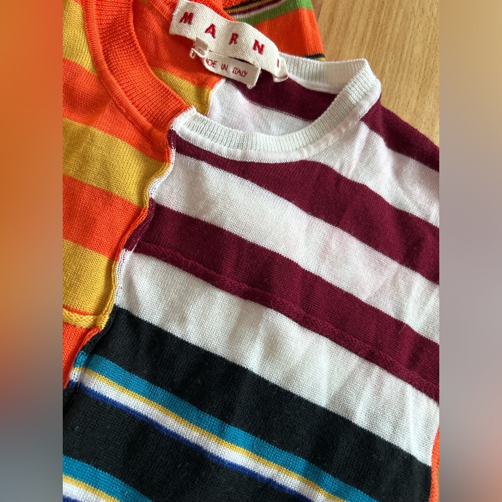 Marni Striped Patchwork Sleeveless Knit Midi Shea… - image 6